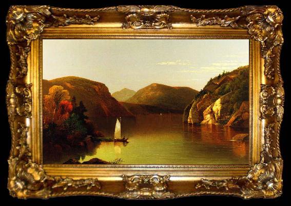 framed  Moore, Albert Joseph Setting Sail on a Lake in the Adirondacks, ta009-2